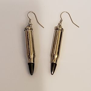 Silver bullet earings